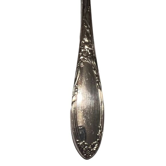 Vintage 1934 Chateau Heirloom Plate Silver Plated Sugar Spoon Flatware Jelly Jam - Picture 5 of 5